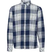 !Solid Camisa 'SDEsdras' navy / azul claro / branco