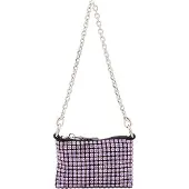 NAEMI Mala de ombro cor-de-rosa / preto / prata
