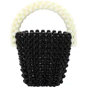Koosh Malas de tiracolo preto / branco pérola