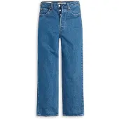 Levi's Calças de ganga 'Ribcage Straight Ankle' azul ganga