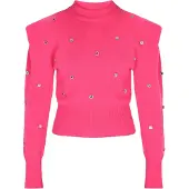 Faina Pullover azul / rosa / vermelho / prata