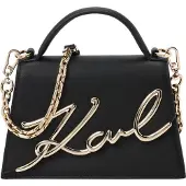 Karl Lagerfeld Mala de ombro 'Signature 2.0' ouro / preto