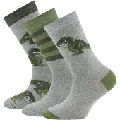 Ewers Meias 'Dino' acinzentado / verde relva / preto / offwhite