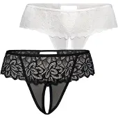 TEYLI Tanga 'Rossu' preto / branco