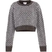 Jalene Pullover cinzento escuro / branco