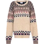 Jalene Pullover bege mosqueado / navy / castanho claro / cor-de-rosa