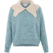 Jalene Pullover 'Preppy' bege mosqueado / azul / verde