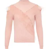 Bling bling by leo Pullover cor-de-rosa
