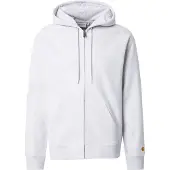 Carhartt WIP Casaco em moletão 'Chase' cinzento claro