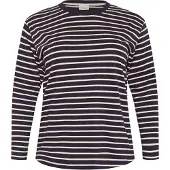 KAFFE CURVE Camisa 'KCWinni' berinjela / branco