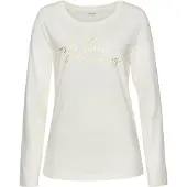LASCANA Camisa de pijama ouro / branco