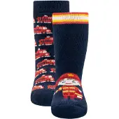 Ewers Meias 'Feuerwehr' azul noturno / vermelho sangue / offwhite