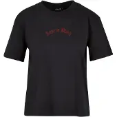 Miss Tee Camisa 'Love Is Blind' bege / verde / vermelho escuro / preto