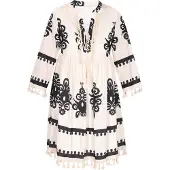 Ebeeza Vestido bege / preto