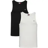 Tommy Hilfiger Camisa 'Tommy Flag Extra Slim Tank' preto / branco