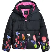 Desigual , Casaco acolchoado com estrelas, Poliamida, Preto, 7/8