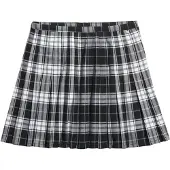 Superdry para mulher. W7210208A Minissaia plissada xadrez preta (XL), Preto, Casual, Poliéster