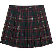 Superdry para mulher. W7210169A Saia mini plissada xadrez verde (S), Casual, Poliéster