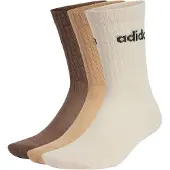 Adidas Meias de desporto 'Linear Crew Cushioned 3 Pairs' creme / chocolate / umbra