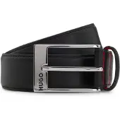 HUGO para homem. 50541174 Cinto Specchio preto (80 cm), Casual, Pele