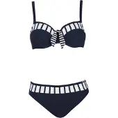 Sunflair Biquíni navy / branco