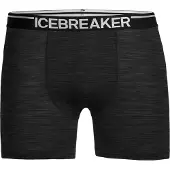 Icebreaker Cueca desportiva 'Anatomica' preto / mosqueado preto / branco