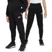 Nike Calças 'Club Fleece' preto / branco