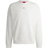 HUGO Sweatshirt 'Dapocrew' preto / branco