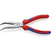 Knipex 2622200, alicate semi-redondo 45° com gume, 200 mm