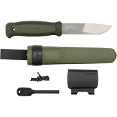 Morakniv Mora Kansbol Green 13912 faca de bushcraft com bainha e kit de sobrevivência