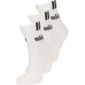 Adidas Meias de desporto '3-Stripes Linear' preto / branco