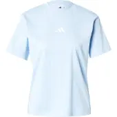 Adidas Camisa funcionais 'ESSENTIALS 3-STRIPES COTTON' azul claro / branco