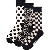 Happy socks Meias Longas Black And White Gift Set 3 Pares