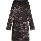 Desigual , Vestido bardot justo, Mulher, Marrom, S