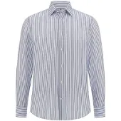 Boggi Milano Camisa azul fumado / branco