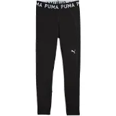 Puma Calças de desporto 'Strong' preto / branco