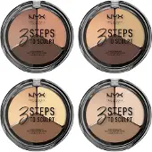 Nyx Professional Makeup Bronzer 3 Steps To Sculpt Face Light