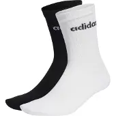 Adidas Meias de desporto 'Linear Crew Cushioned 3 Pairs' cinzento / preto / branco