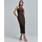 BWLDR Vestido 'Louie' castanho