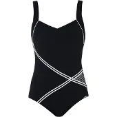 Sunflair Fato de banho preto / branco