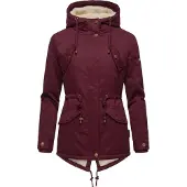 MARIKOO Parka de inverno 'Manolya' vermelho vinho