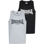 Lonsdale Camisa 'Averham' acinzentado / preto / branco