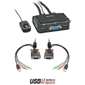 Lindy Interruptor Vga/usb 2.0/coaxial Kvm
