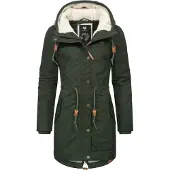 Ragwear Parka de inverno 'Canny' castanho claro / verde escuro
