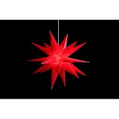 Sterntaler Estrela LED , vermelha, Ø 55 cm, 18 pontas, IP44
