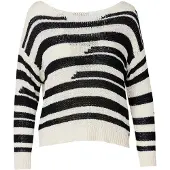 KOROSHI Pullover preto / branco