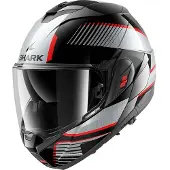 Shark Oxo Sikter capacete articulado Preto/Prateado/Vermelho S unissexo