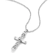Police Collana In Acciaio Senza Tempo Con Croce Crossed Peagn0032402 — Collana