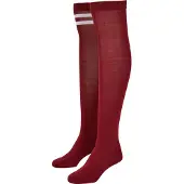Urban Classics Meias pelo joelho borgonha / vermelho escuro / branco