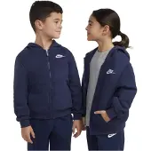Nike Casaco em moletão 'CLUB FLEECE' navy / branco